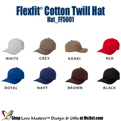 Custom-Printed Flexfit Cotton Twill Hat