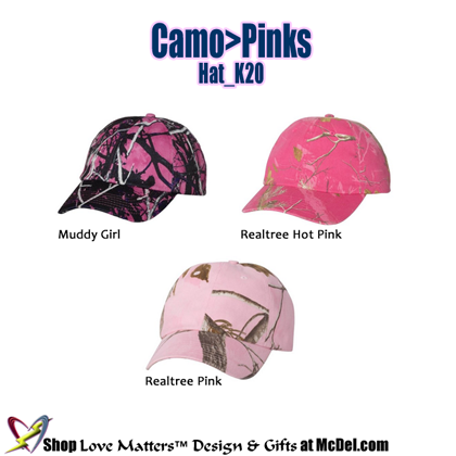Custom-Printed Cap Camo>Pinks        