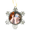 Ornament - pewter snowflake