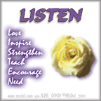 Motivational Gifts - Love Matters Style: Mag2x2_A2B_0901: Listen - in blue or purple 
